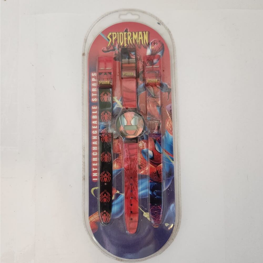 Vintage NIP Marvel Spiderman Watch with Interchangeable straps